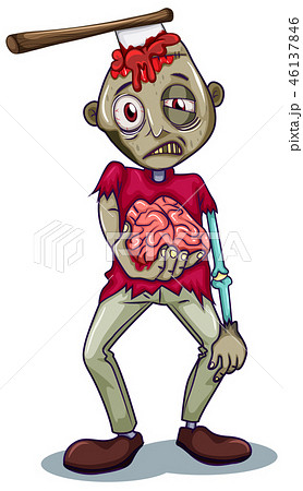 A zombie character on white background 46137846