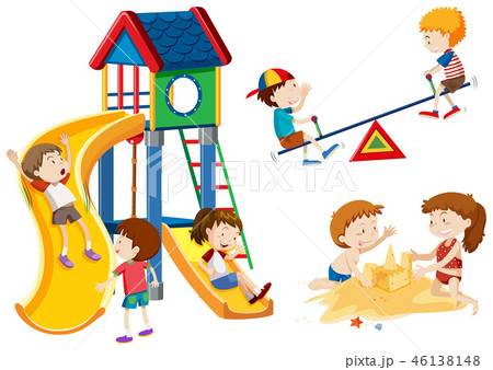 Kids playing at playground 46138148