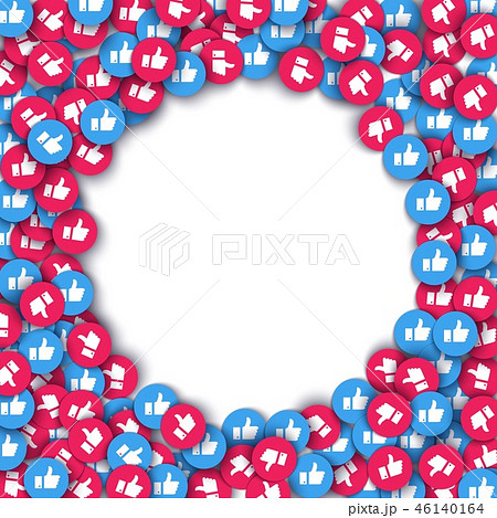 Vector like thumbs up icons web buttons pattern Vector like thumbs up icons web buttons pattern 46140164