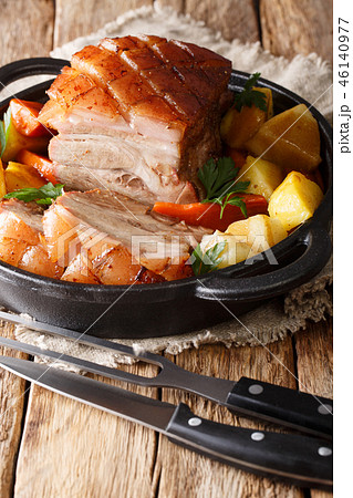 Traditional German Dishes: Krustenbraten pork Traditional German Dishes: Krustenbraten pork 46140977