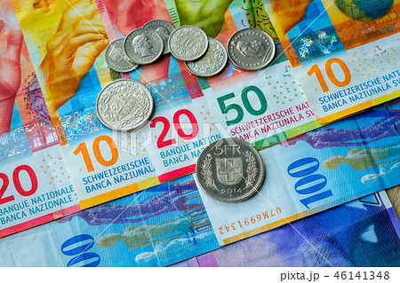 Swiss money banknotes and coins 46141348