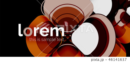 Abstract background - geometric multicolored round shapes composition. Trendy abstract layout 46141637
