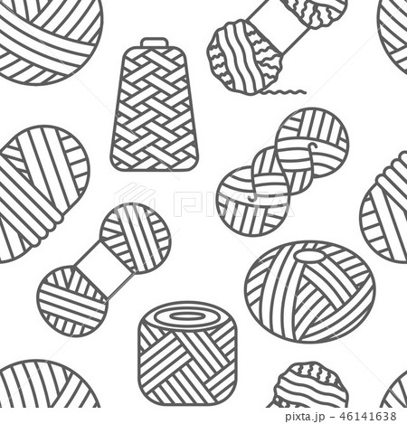 Knitting, crochet seamless pattern. Knit wool yarn 46141638