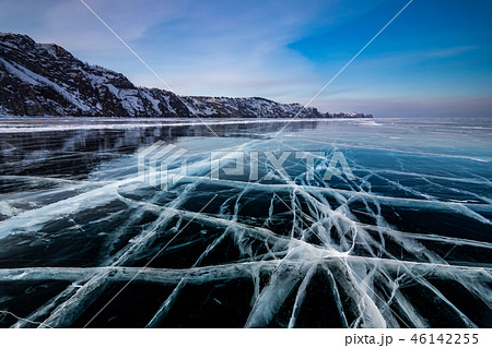 Ice patterns on Lake Baikal. Siberia, Russia 46142255