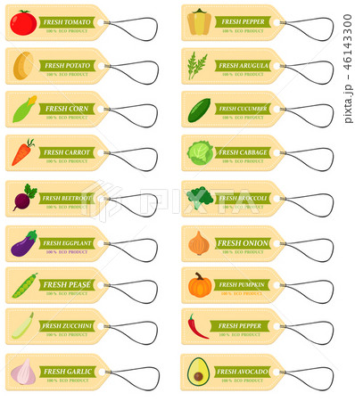 Set templates price tags for markets and shop 46143300