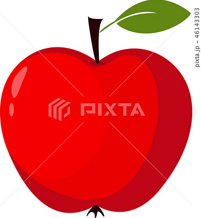 Red apple - vector illustration Red apple - vector illustration 46143303