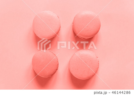 Macaron color of year 2019 Living Coral background Macaron color of year 2019 Living Coral background 46144286