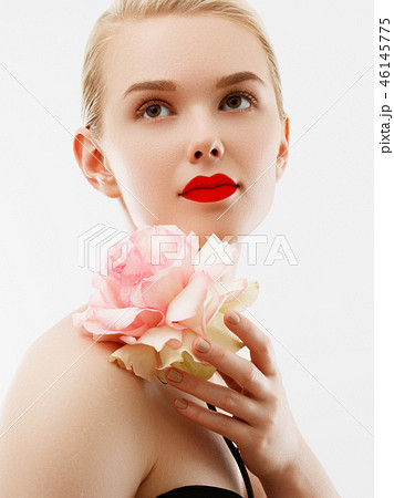 Beautiful girl. Beauty fashion makeup. Body care 46145775