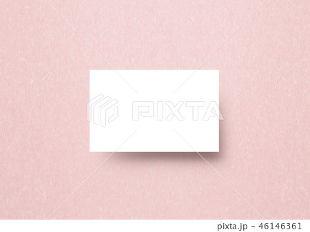 Namecard mockup template pink paper background Namecard mockup template pink paper background 46146361