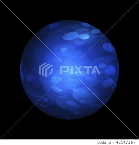 Abstract Blue Sphere Isolated On Black Background 46147267