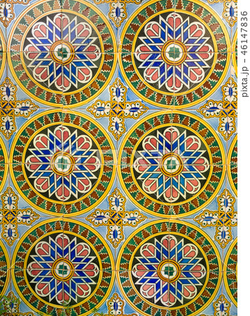 Decoration of ruins of Dar Caid Hajji's mansion 46147836