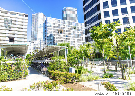 マンションのある都市風景 46148482