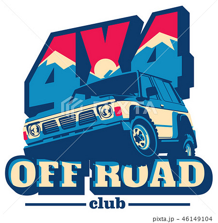 Off-road car logo, safari suv, expedition offroader. Off-road car logo, safari suv, expedition offroader. 46149104