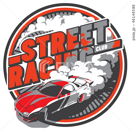 Burnout Car Japanese Drift Sport Street Racingのイラスト素材
