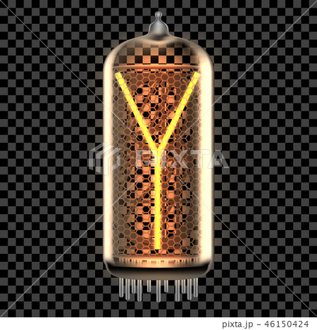 Nixie tube indicator lamp with letter 46150424