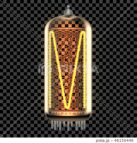 Nixie tube indicator lamp with letter 46150446