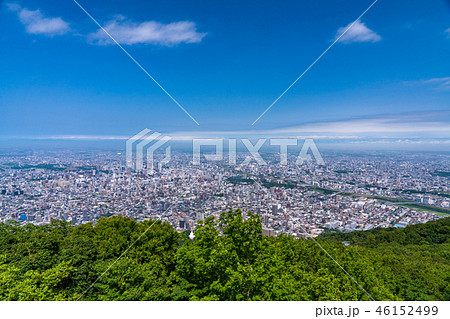 《北海道》札幌市のパノラマ風景・藻岩山より 46152499