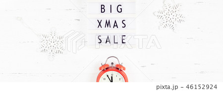 Big Christmas sale text lightbox white background 46152924