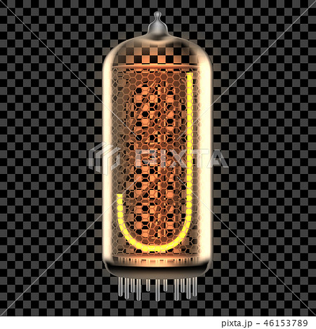 Nixie tube indicator lamp with letter 46153789
