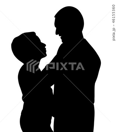 Romantic couple hugging dancing and talking 46155360
