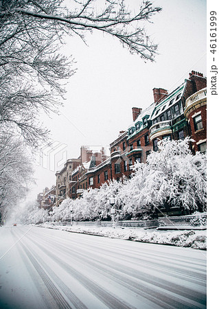 ボストンの冬景色の写真素材