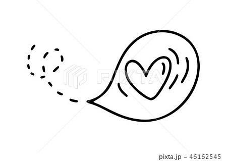 Monoline cute balloon with heart. Vector Valentines Day Hand Drawn icon. Holiday sketch doodle Monoline cute balloon with heart. Vector Valentines Day Hand Drawn icon. Holiday sketch doodle 46162545