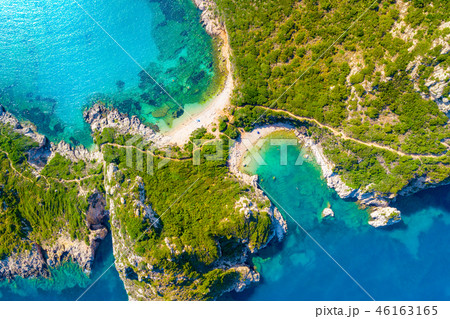 Porto Timoni is an amazing beautiful double beach in Corfu, Greece Porto Timoni is an amazing beautiful double beach in Corfu, Greece 46163165
