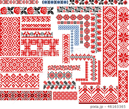 30 Seamless Ethnic Patterns for Embroidery Stitch 46163365