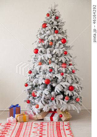 Christmas tree winter new year holiday gifts white home decor 46164292