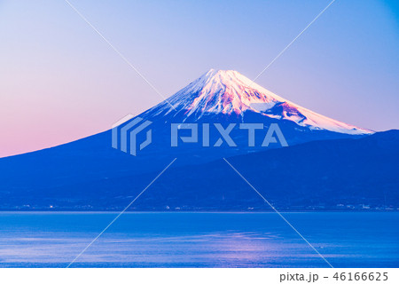 (静岡県)大瀬崎(おせざき)から海越しの富士山 (静岡県)大瀬崎(おせざき)から海越しの富士山 46166625