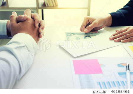 Business man give bribe to the 46168461