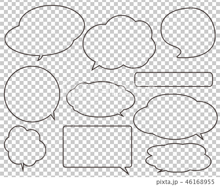 Simple speech bubble set, headings, vector graphics. 46168955
