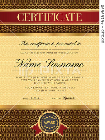 Certificate vector vertical luxury template 46169690