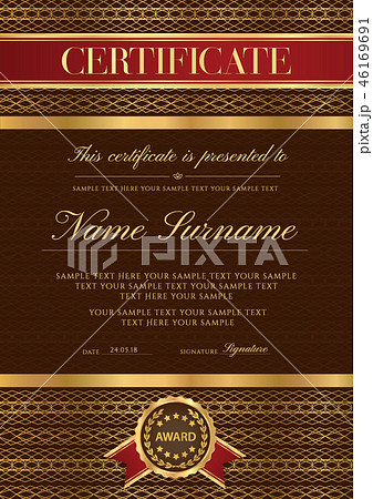 Certificate vector vertical luxury template 46169691