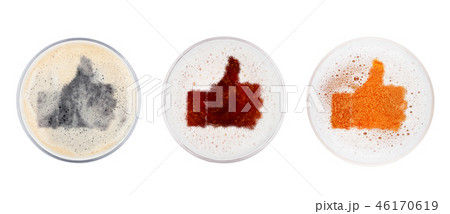 Glasses of red ale stout and lager beer top like Glasses of red ale stout and lager beer top like 46170619