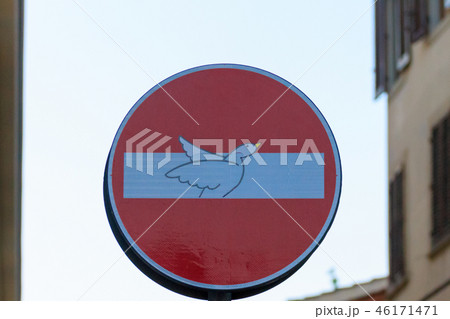 Road sign, street art Road sign, street art 46171471