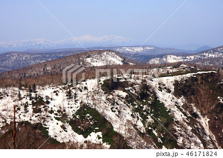 春の手稲山から見る札幌周辺の山並み 春の手稲山から見る札幌周辺の山並み 46171824