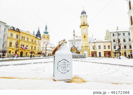 Lantern, SNP square in Banska Bystrica, Slovakia 46172366