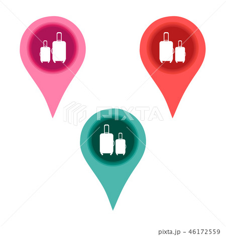 Suitcases for travel Summer time, vacation. Suitcases for travel Summer time, vacation. 46172559