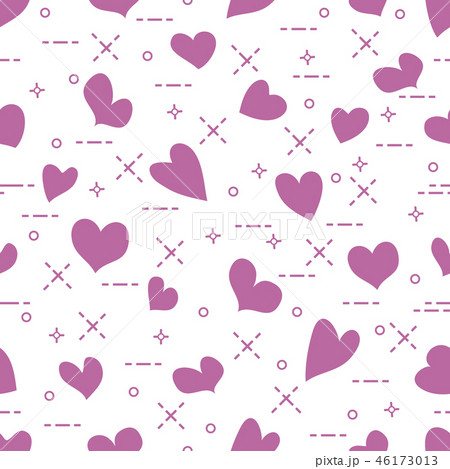 Cute seamless pattern with hearts Valentine's 46173013