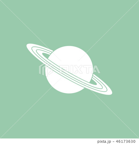 Vector icon planet Saturn with rings Astronomy. Vector icon planet Saturn with rings Astronomy. 46173630