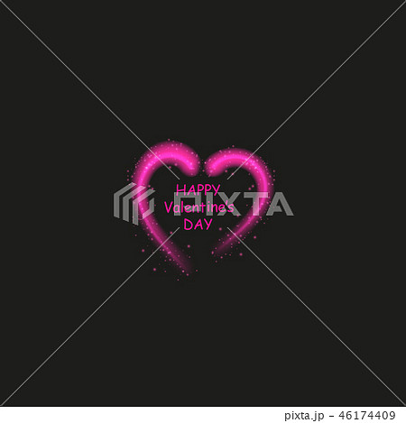 Happy Valentines Day greeting card. I Love You. 14 February. Holiday background with hearts, light 46174409