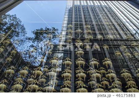 丸の内仲通り ビルの谷間の写真素材
