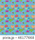 Vector seamless pattern of leaves 46177668