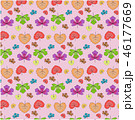 Vector seamless pattern of leaves 46177669