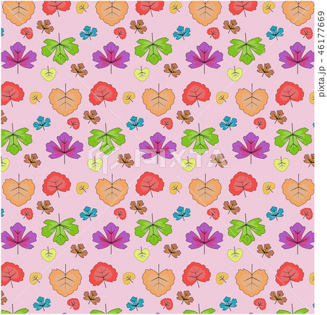 Vector seamless pattern of leaves 46177669