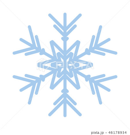 Snowflake winter new year blue art symbol icon 46178934