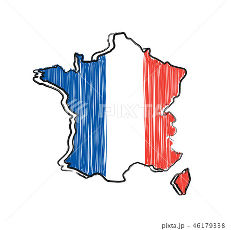 Outline map of France divided into 13  Stock Illustration 35349670   PIXTA