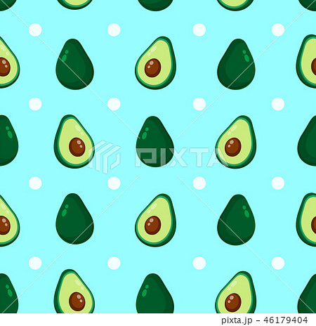 Cute beauty avocado dotted pattern 46179404