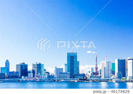 (東京都-都市風景)晴海ふ頭から望む竹芝側風景3 (東京都-都市風景)晴海ふ頭から望む竹芝側風景3 46179826